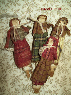Privies & Prims : I made some Clothespin Prairie Dolls!