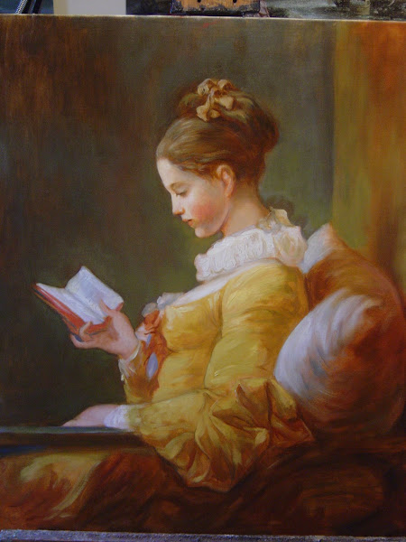 portrait de jeune fille d 'après Fragonard