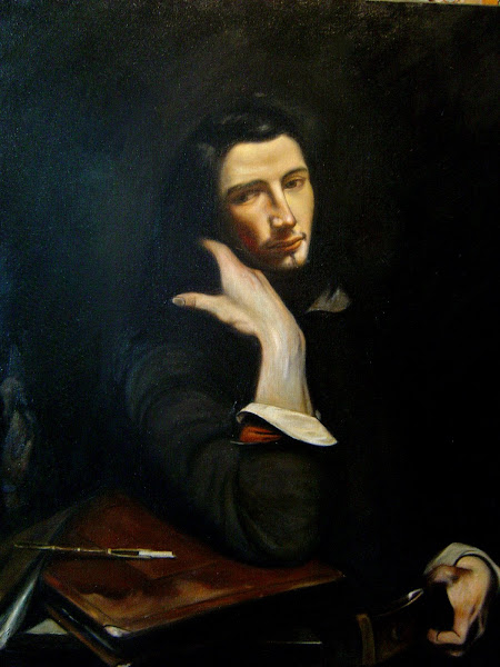 autoportrait de Courbet , peint au musée d 'Orsay.