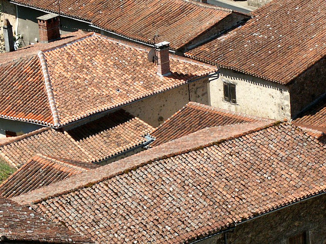 Roman style canal terracotta tiles, Charente, France. Photographed by Susan Walter. Tour the Loire Valley with a classic car and a private guide.