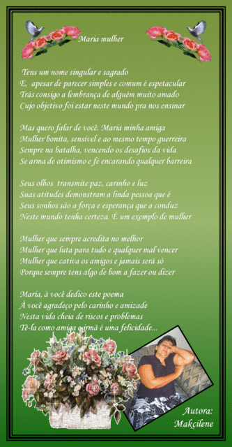 Homenagem a uma irmã-amiga...