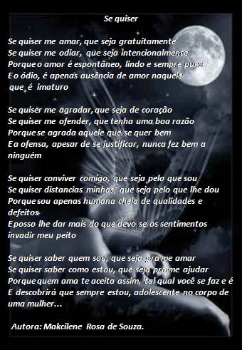 Poesia que retrata a gratuidade do ser. Às vézes exigimos muito dos outros e pouco de nós...