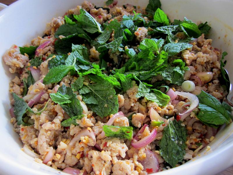 My Everyday Food Abroad Larb Gai (Thai Spicy Chicken Salad)