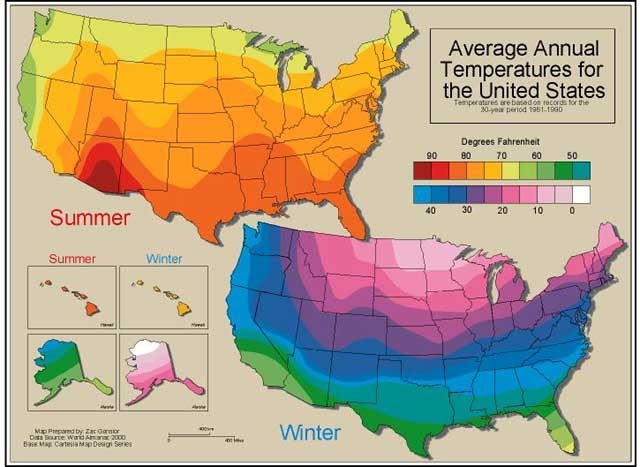 Environmental Science: Isorhythmic Map: The United States Weather Patterns Environmental Science: Isorhythmic Map: The United States Weather Patterns