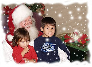Santa With Kids Wallpaper