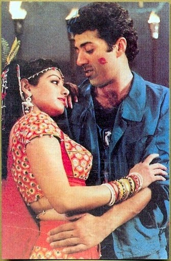 Sridevi with Sunny Deol on the