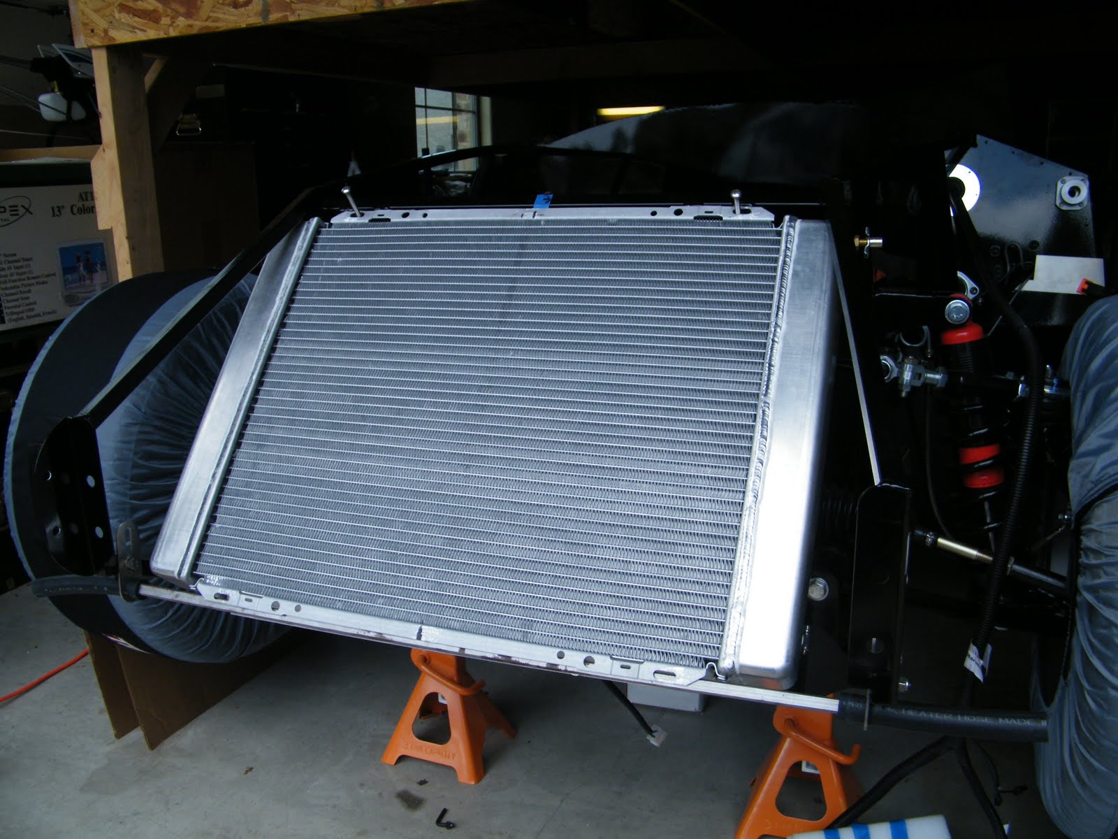 Fraser's FFR Cobra Build Test Fit & Install Radiator, Shroud, and Fan