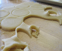 cutting out cookie rounds