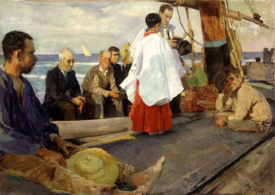 Misa en la barca, Joaquín Sorolla Bastida, Joaquín Sorolla Bastida, Retratos de Joaquín Sorolla, Joaquín Sorolla, Pintor español, Retratista español, Pintores Valencianos