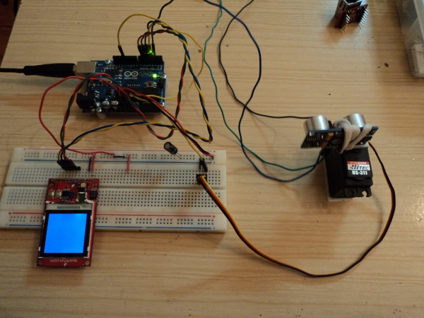 Sonar Senosor Arduino Circuit Diagram