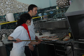 Ana from Romania working on her pizzas