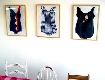 vintage swimsuits in frames