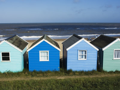 beach huts poster