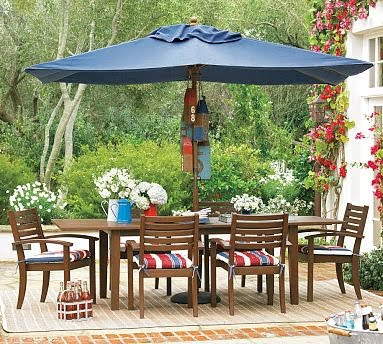 outdoor table with umbrella