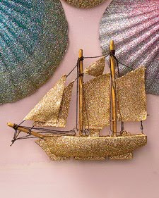 how to glitter ship ornament