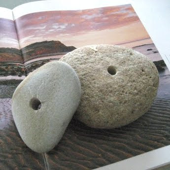 stones with holes drilled