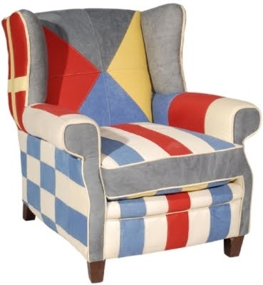 luxury wing chair with flag design