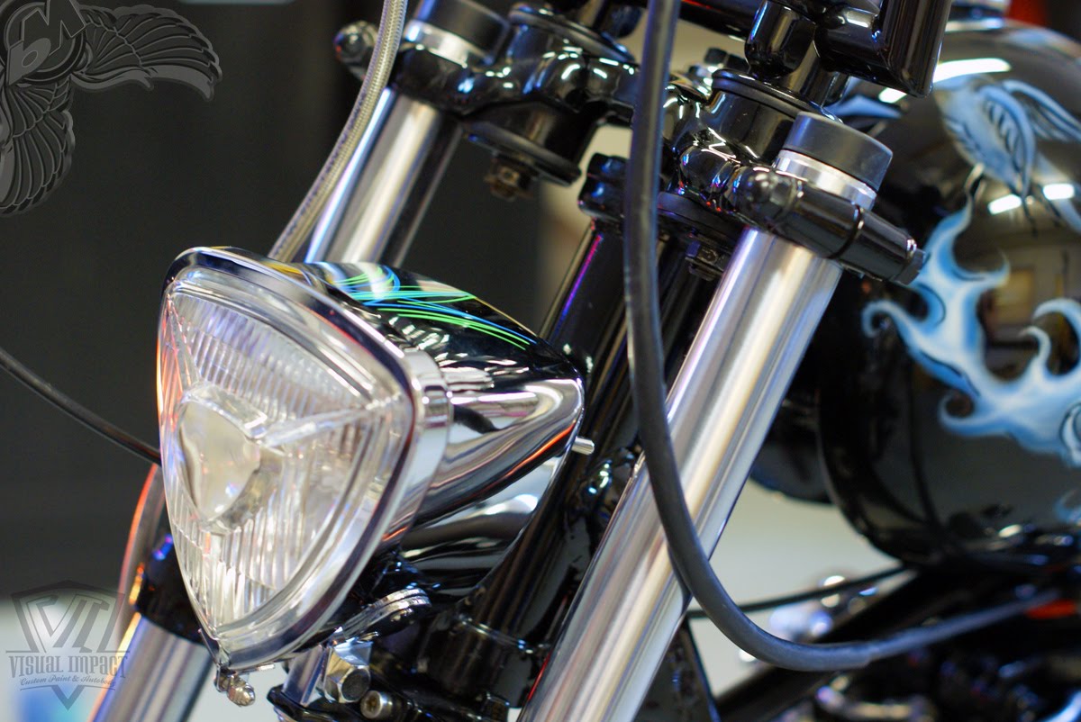 brat build bobber triangular headlamp | visual impact