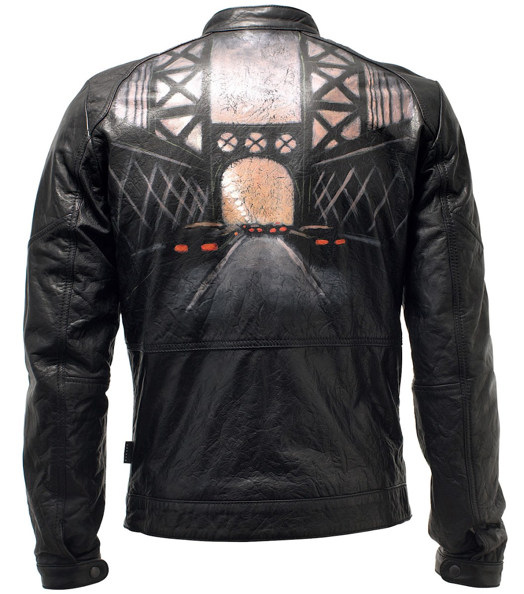 motorcycle jacket and sneaker art - bikerMetric
