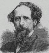 Charles Dickens black and white engraving