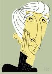 color caricature of John Updike