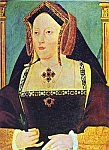 A color photo of a painting of Catherine of Aragon.