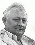 black and white photo of Tony Hillerman