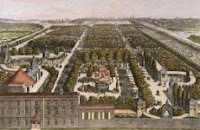 color print of Vauxhall Gardens London circa 1751
