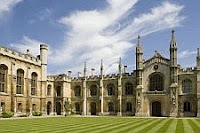 color photo of the front of the main building of Corpus Christi College, Cambridge