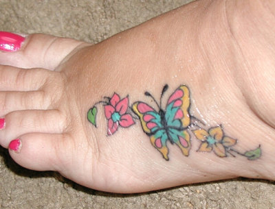 Cherry Blossom Foot Tattoo 3d Flower Foot Tattoo.