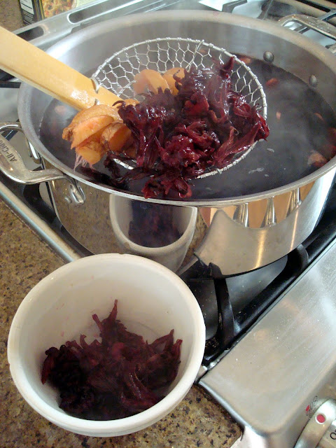 Hibiscus Ginger Iced Tea and Martini