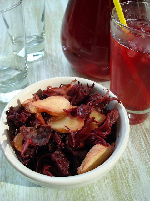 Hibiscus Ginger Iced Tea and Martini