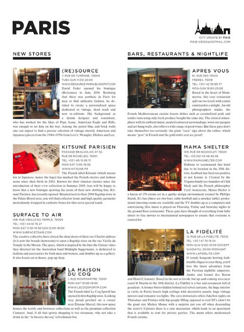 {RE}SOURCE in VIEW 2 MAGAZINE -  NEW SHOPS IN PARIS