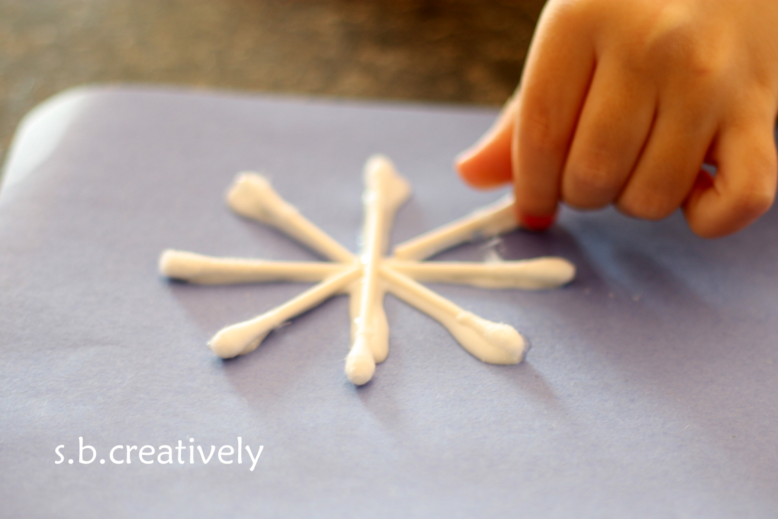 s.b.creatively: Q-tip Snowflakes