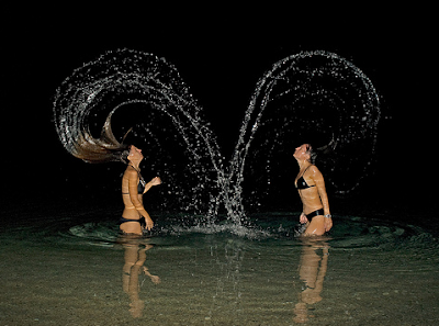 wet hair flip