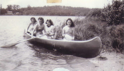 Del and Friends in a Canoe - circa Summer 1940