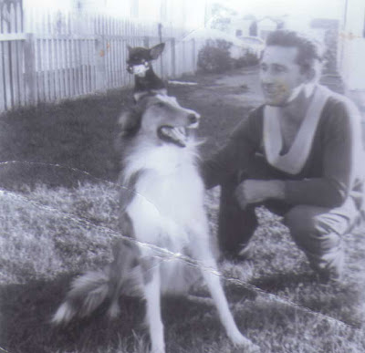 Louis with Lassie and Mitten - circa 1954