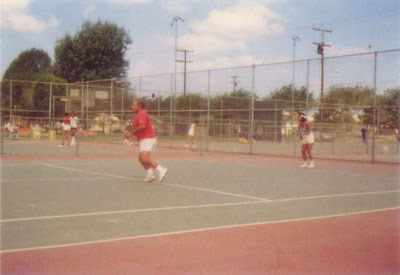 Louis Playing Tennis - 1978