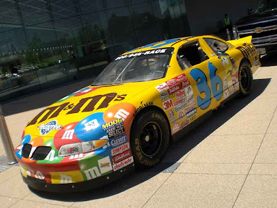 Race Car Sponsored by M&M's