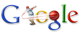 2007 Cricket World Cup logo on Google India on Monday 12th March 2007 www.google.co.in