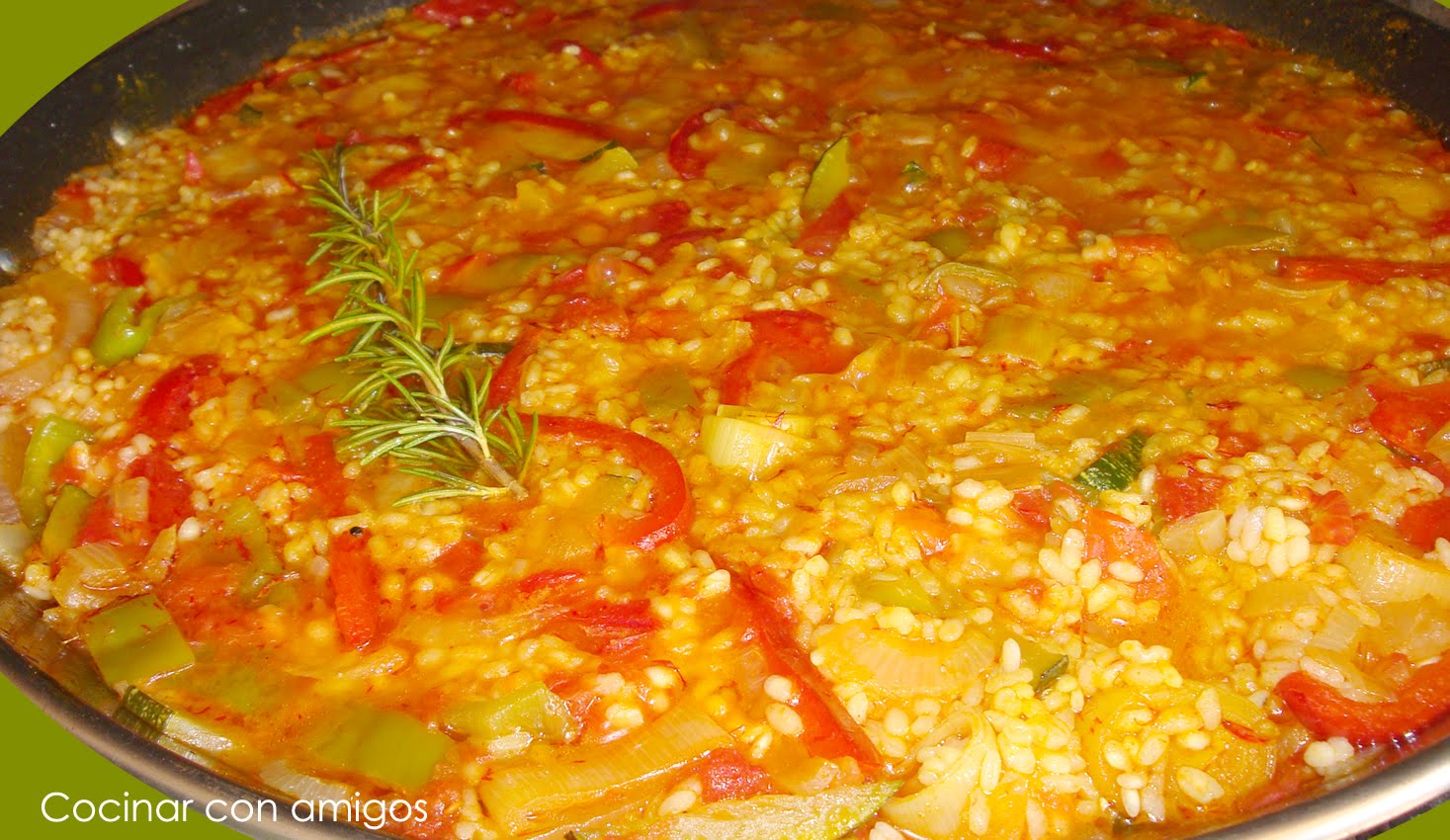 Paella de Verduras de María y Félix Cocinar con amigos