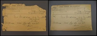 The “De Valera Telegram before and after conservation”