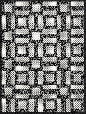 Black and White Dress Free Quilt Pattern by Four Twin Sisters