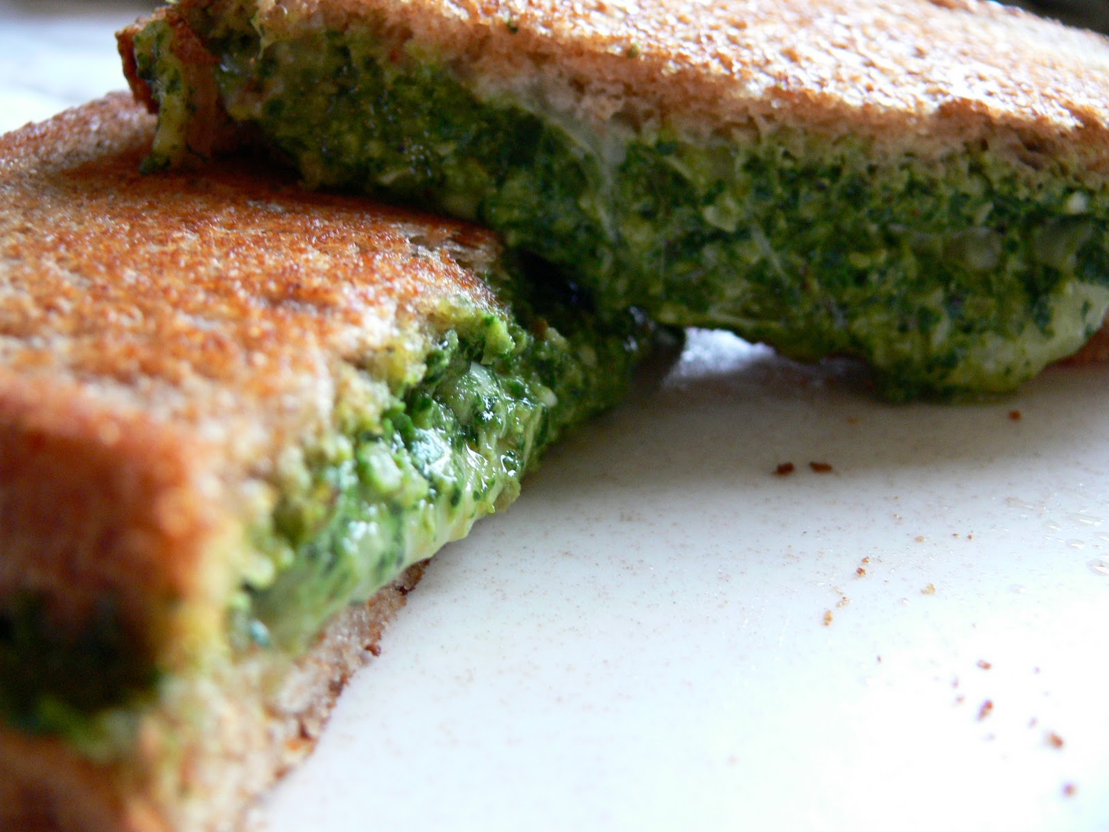Kelly And Bryan Cook Spinach Walnut Pesto Grilled Cheese