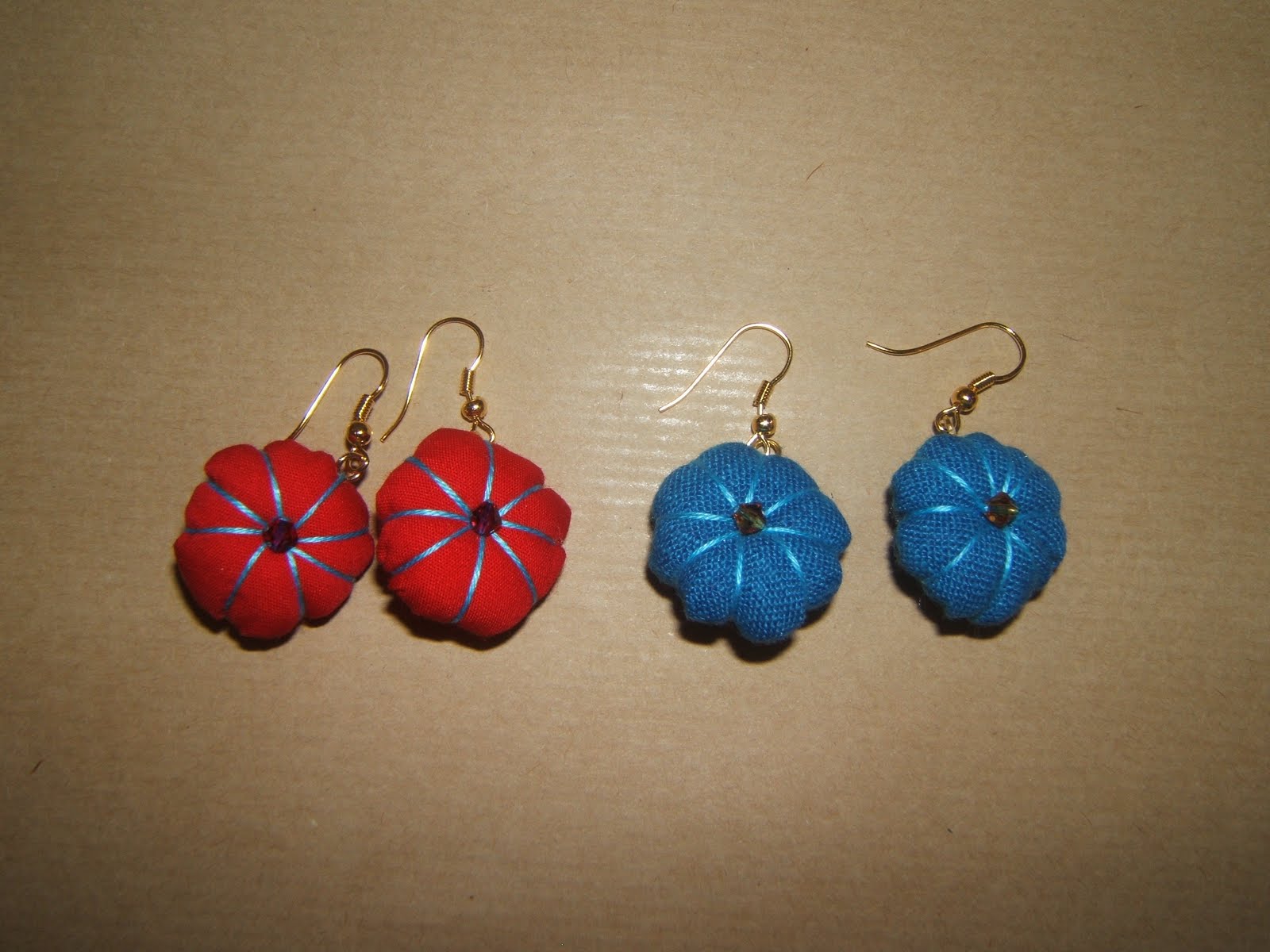 Les Créations du Temps Libre: Boucles d'oreilles en tissu