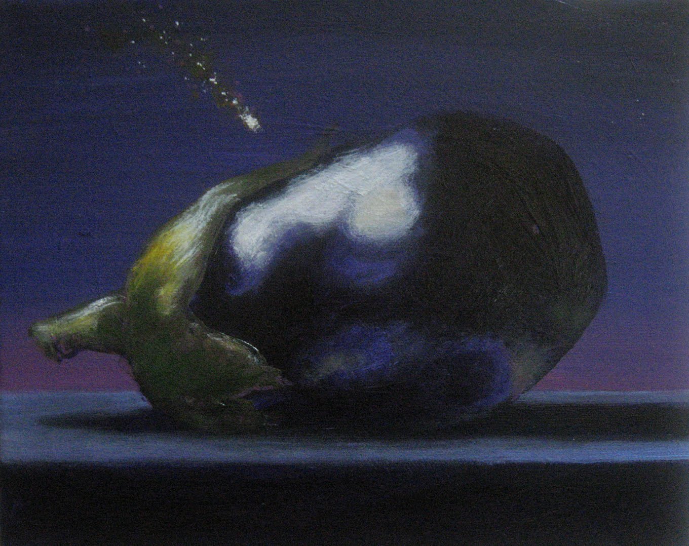 One Painting a Day Eggplant and Shooting Star
