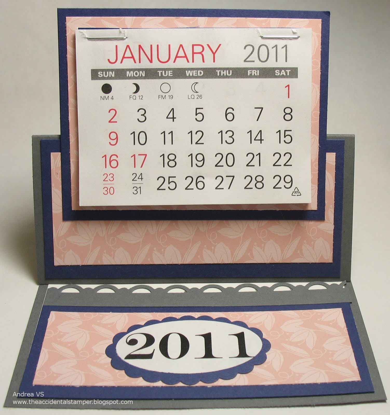 The Accidental Stamper Mini Calendar Stand