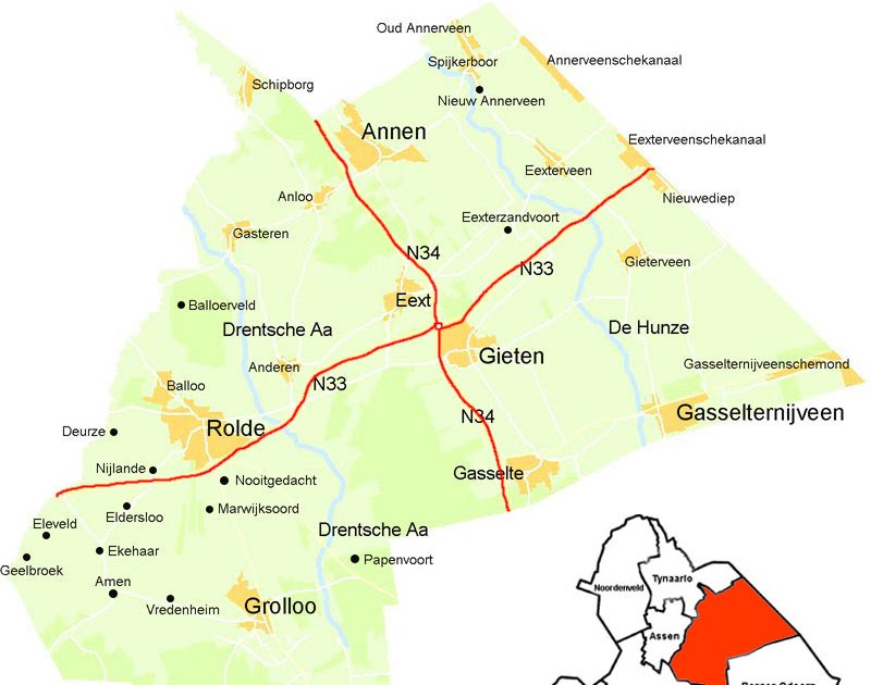Wonen in Anloo Anloo ligt in de gemeente AaenHunze
