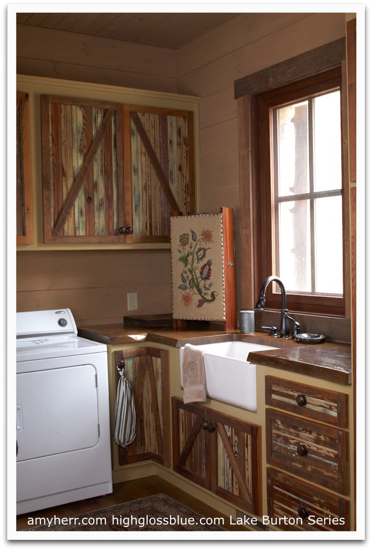 Barnwood cabinets for Mud/Laundry Room? | Rustic laundry rooms, Barn