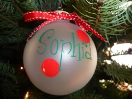 Sophia's first ornament thanks to Jamie!